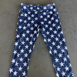 Constantly Varied Gear Patriotic Stars Cropped Leggings XL